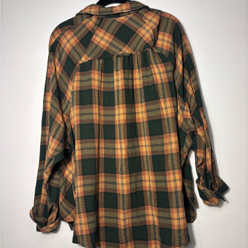 BDG Urban Outfitters Keanu Green Flannel Shirt - Picture 5 of 6